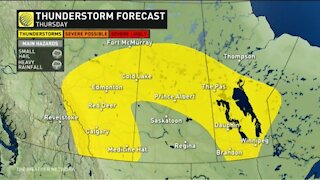 Watch for storms to spark up again today across the Prairies