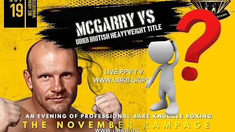 Lee McGarry vs ?? British Bare Knuckle Title Fight