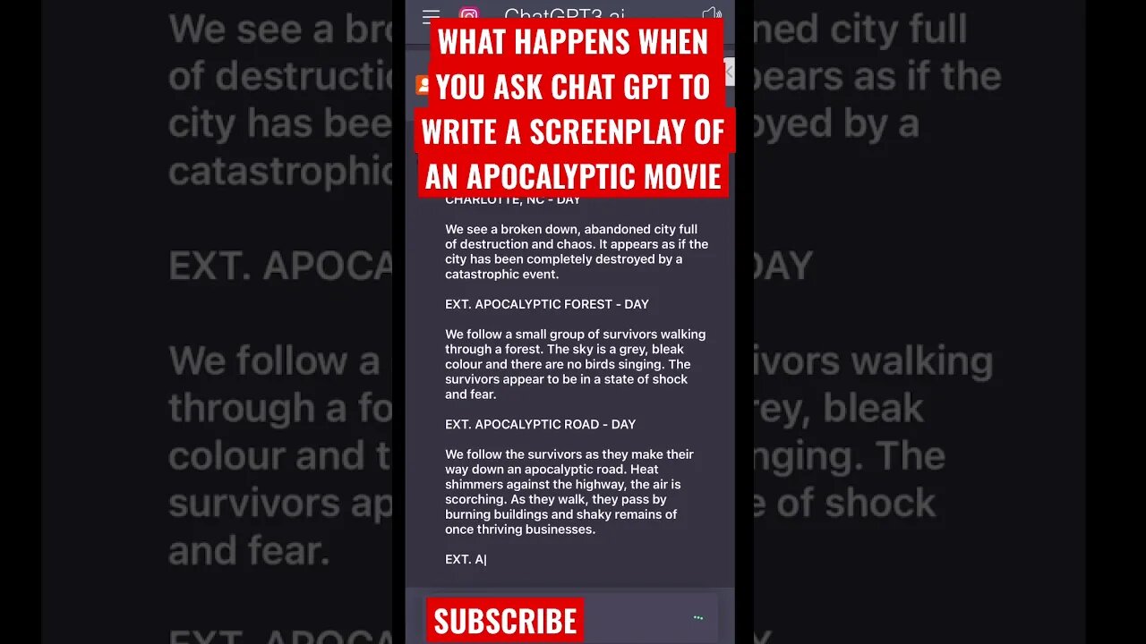 I asked ChatGPT to write a complete screenplay #artificialintelligence #chatgpt