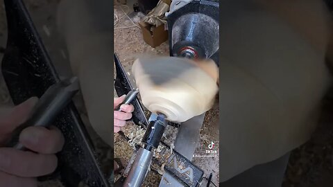 Woodturning a dancing log #shorts