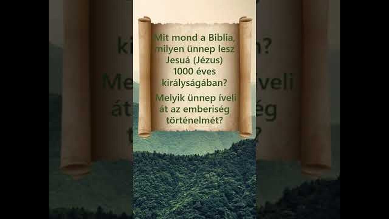 Milyen ünnep lesz Jesuá (Jézus) 1000 éves királyságában? Karácsony, Húsvét? Nem. Sátoros ünnep lesz!