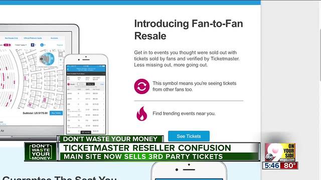 Ticketmaster reseller confusion