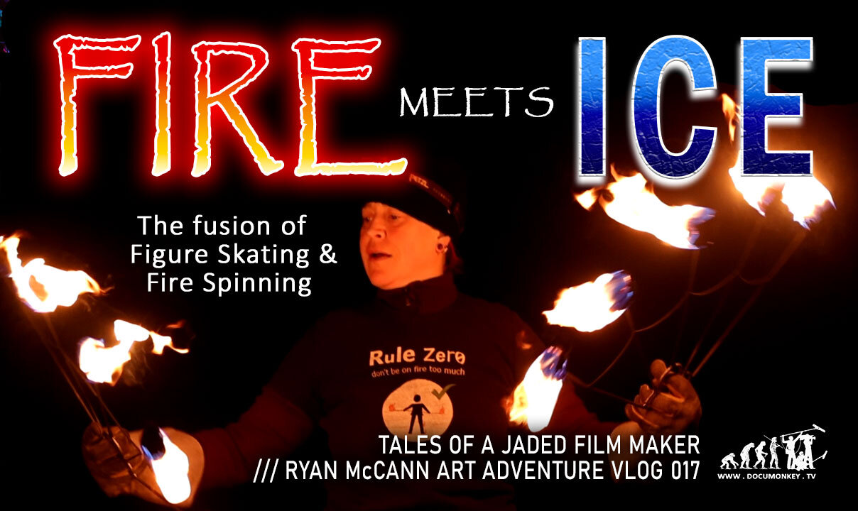 ART VLOG 017 WHERE FIRE MEETS ICE - Fusion of figure skating and fire spinning