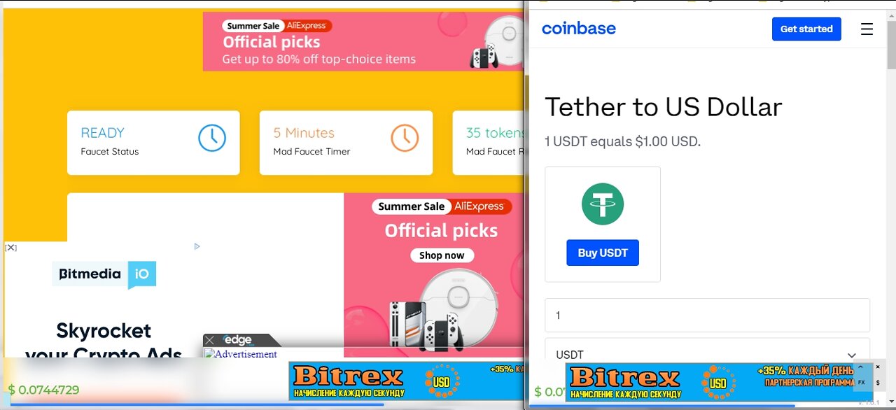 How To Earn Free Tether USDT TOKENS Cryptocurrency At BTC Bunch Every 5 Min Withdraw Via FaucetPay