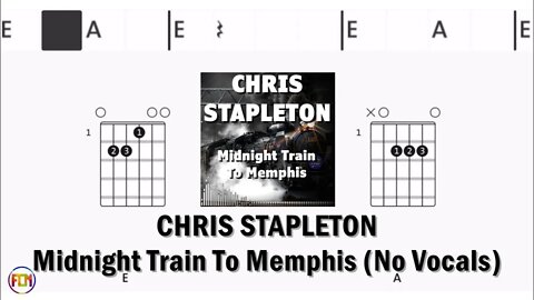 CHRIS STAPLETON Midnight Train To Memphis FCN GUITAR CHORDS & LYRICS NO VOCALS