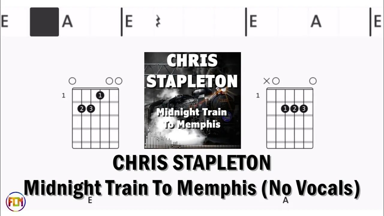 CHRIS STAPLETON Midnight Train To Memphis FCN GUITAR CHORDS & LYRICS NO VOCALS