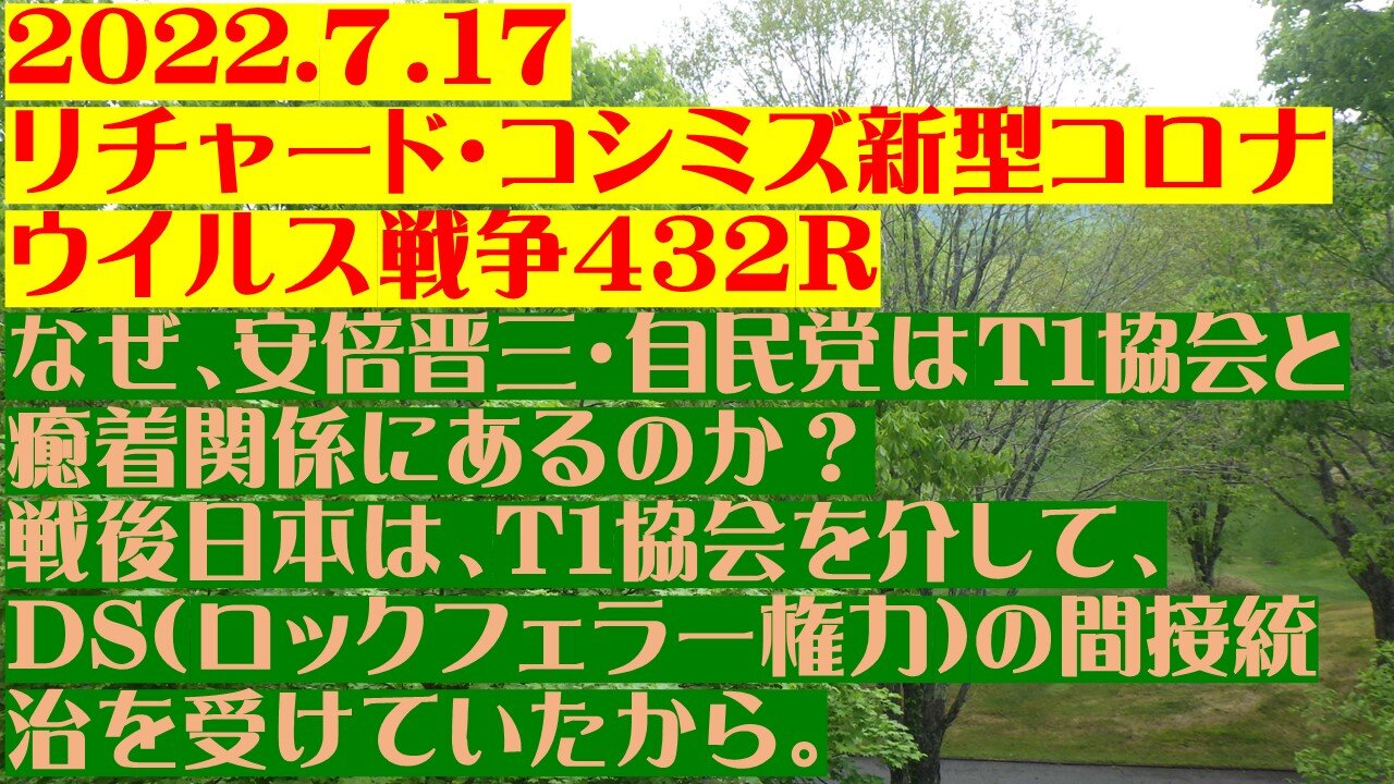 2022.７．１７ リチャード・コシミズ新型コロナウイルス戦争４３２R