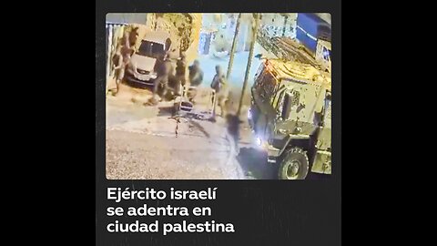 Supuestas imágenes de la irrupción de militares israelíes en una ciudad palestina