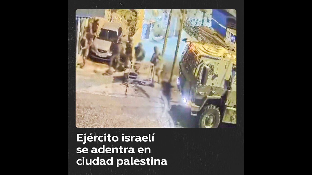 Supuestas imágenes de la irrupción de militares israelíes en una ciudad palestina