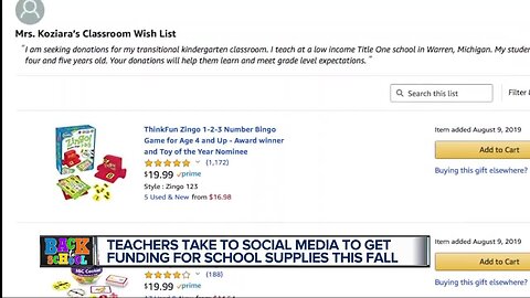 Teachers take to social media to get school supplies this fall