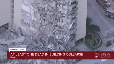 At least 1 dead after partial condo building collapse near Miami Beach