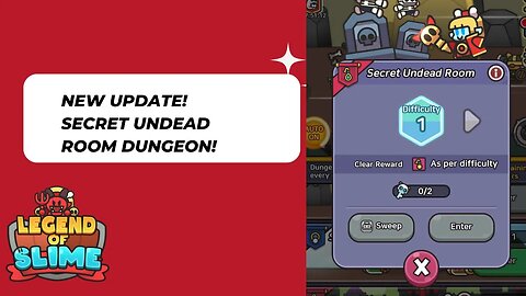 NEW UPDATE! Secret Undead Room - NEW DUNGEON! | Legends Of Slime