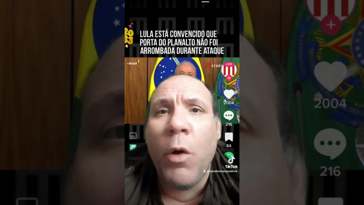 Lula reconhece que porta de Planalto não foi arrombada