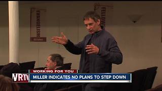 Councilor Jeff Miller has no intentions on stepping down amid child molestation charges