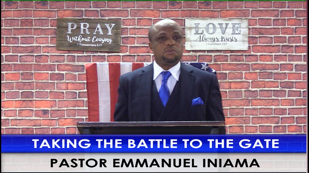 Taking the Battle to The Gate. Pst. Emmanuel Iniama. Bilingual: English & Spanish