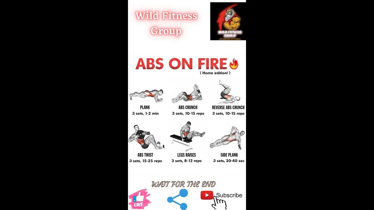 🔥Abs on fire: home edition🔥#shorts🔥#viralshorts🔥#fitnessshorts🔥#wildfitnessgroup🔥