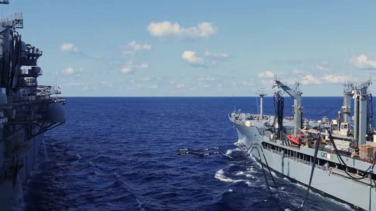 USS Bataan Fueling at Sea