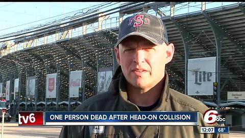 Driver killed in head-on collision Wednesday morning outside the main gate at the Indianapolis Motor Speedway