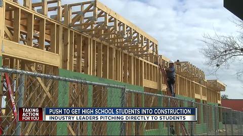 Construction bosses recruit high school students to fill vacancies