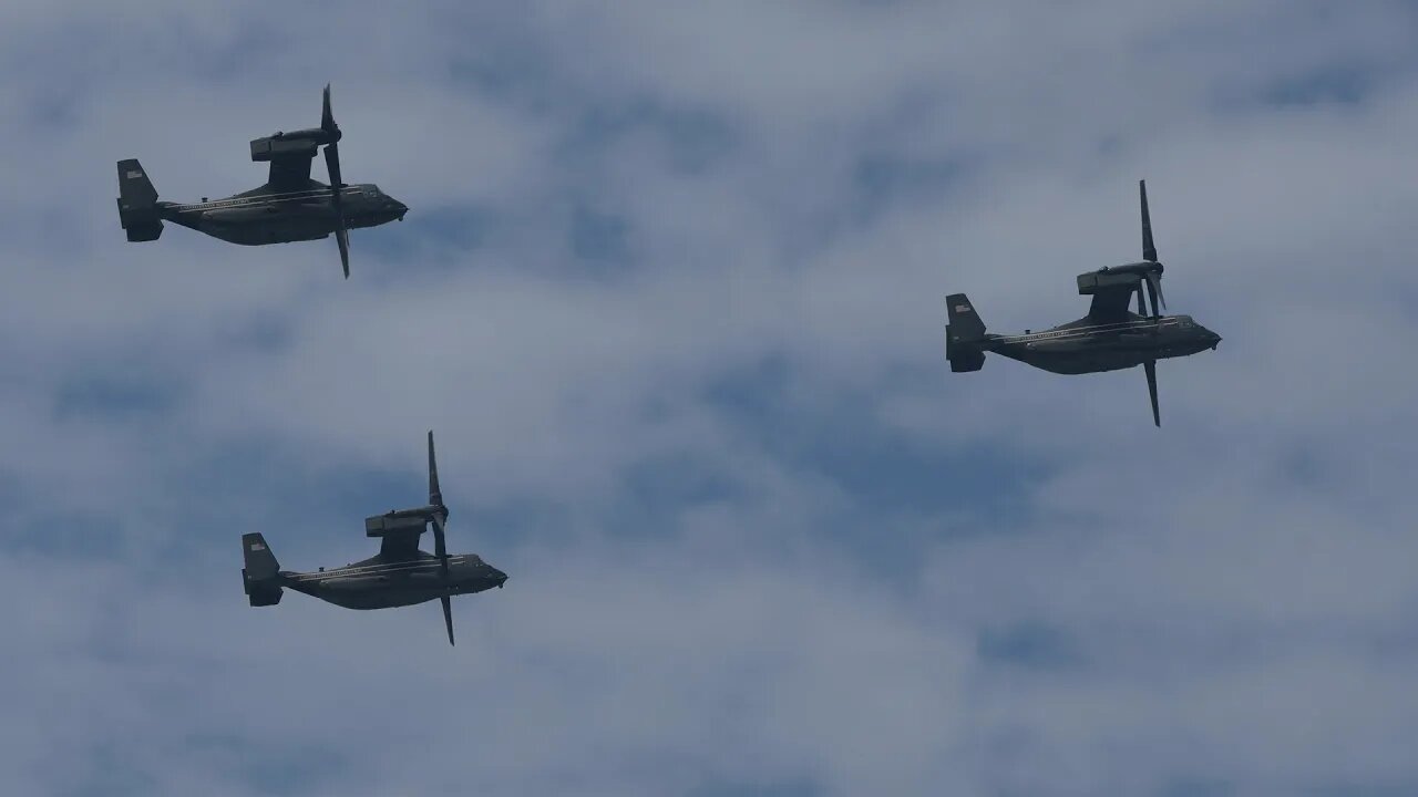 Military flyovers and the President of Israel drives around Washington D.C.