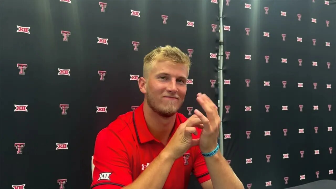 Texas Tech Tahj Brooks and Tyler Shough at Big 12 Media Days