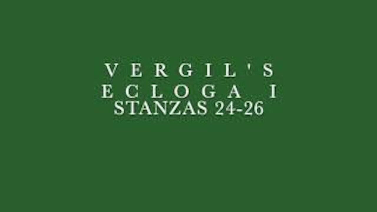 Vergil Ecloga I Stanzas 24-26