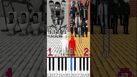 Do You Like Camera Man Team Or Skibidi Toilet Team ? (@BabySchool.) - Octave Piano Tutorial