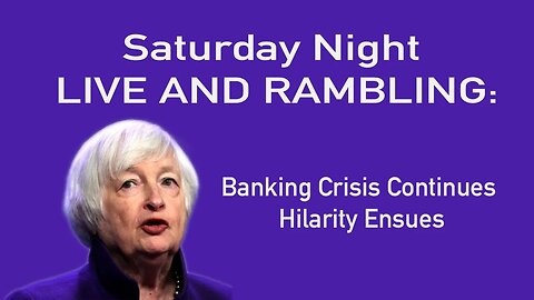 Live and Rambling: Banking Crisis Continues: Hilarity Ensues.....