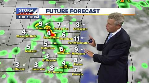 More pop-up showers possible Thursday