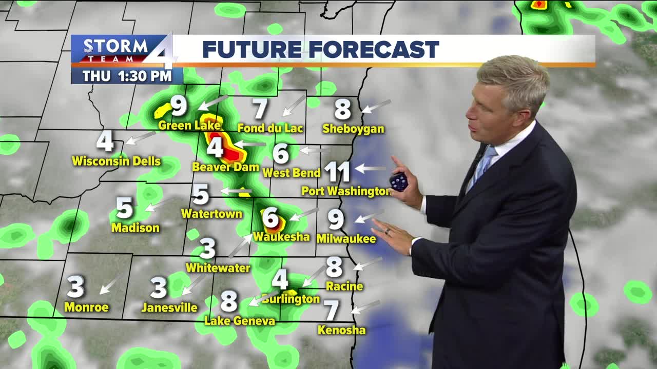 More pop-up showers possible Thursday