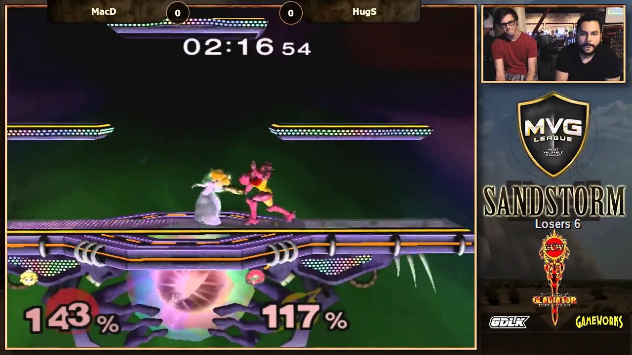 MVG Sandstorm: Singles L6 - MacD (Peach) vs. HugS (Samus)