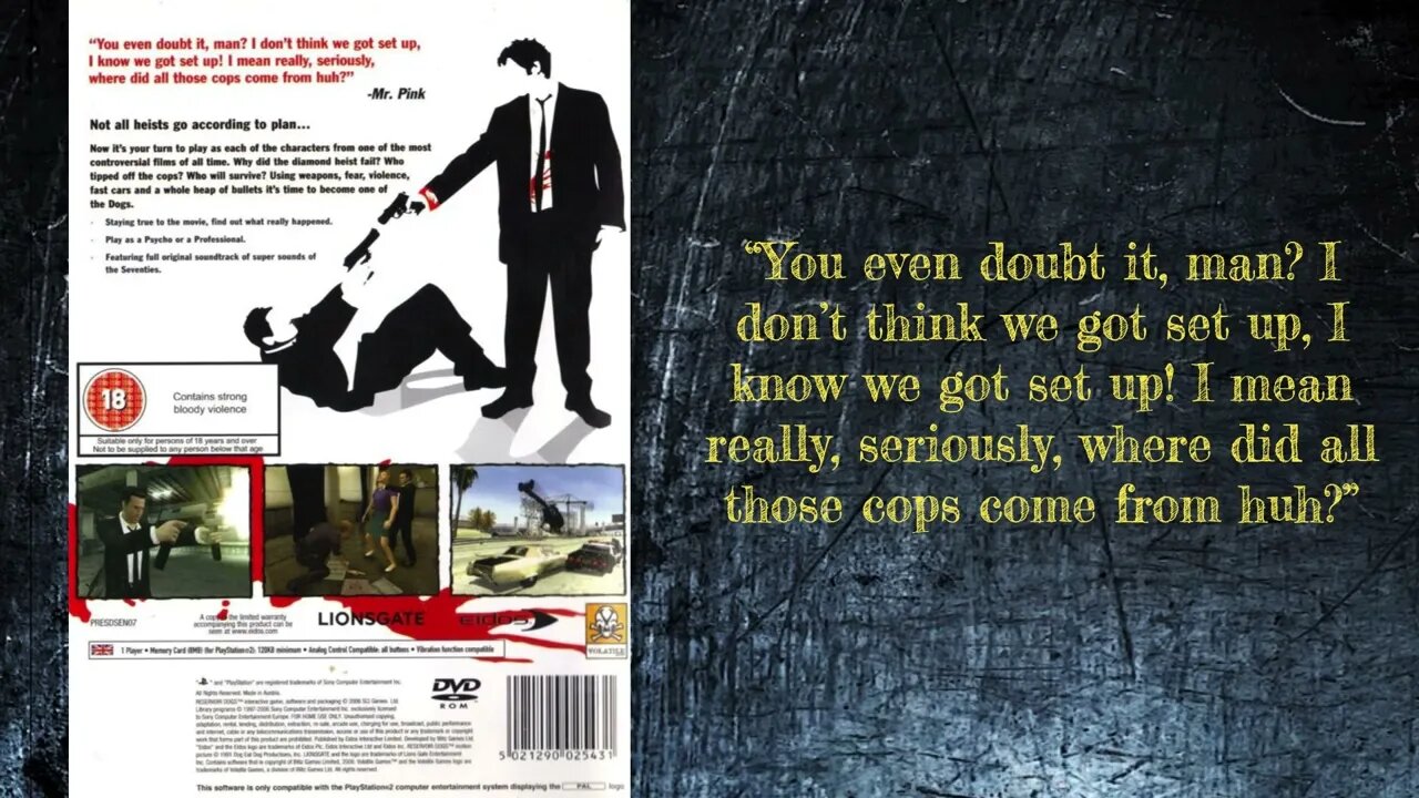 Reservoir Dogs Back Cover to AI Art