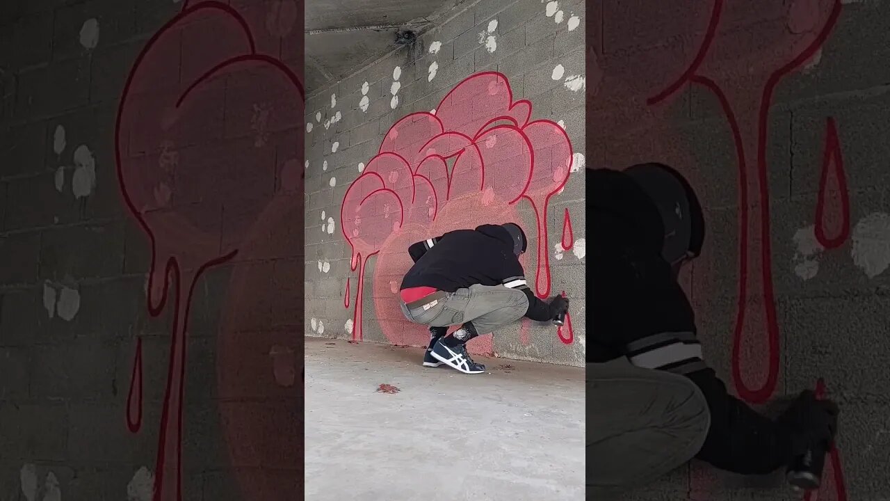 AWESOME PINK GRAFFITI THROWIE 👀 #graffiti #throwie #shorts