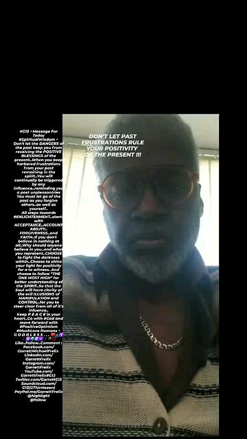 ▪︎DON'T LET PAST FRUSTRATIONS RULE YOUR POSITIVITY OF THE PRESENT▪︎