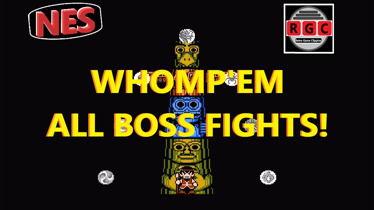 Whomp'em - All Boss Fights - Retro Game Clipping