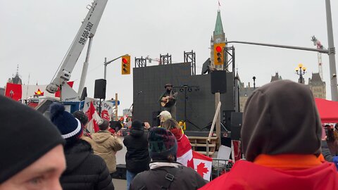 Sound if silence at the truckers freedom rally