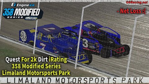 Quest for 2k iRating in the Offical 358 Modified Division - Limaland Speedway - iRacing Dirt