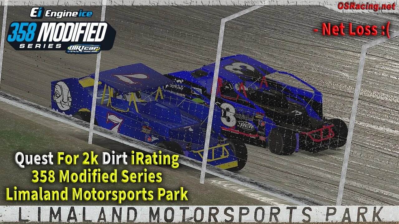Quest for 2k iRating in the Offical 358 Modified Division - Limaland Speedway - iRacing Dirt