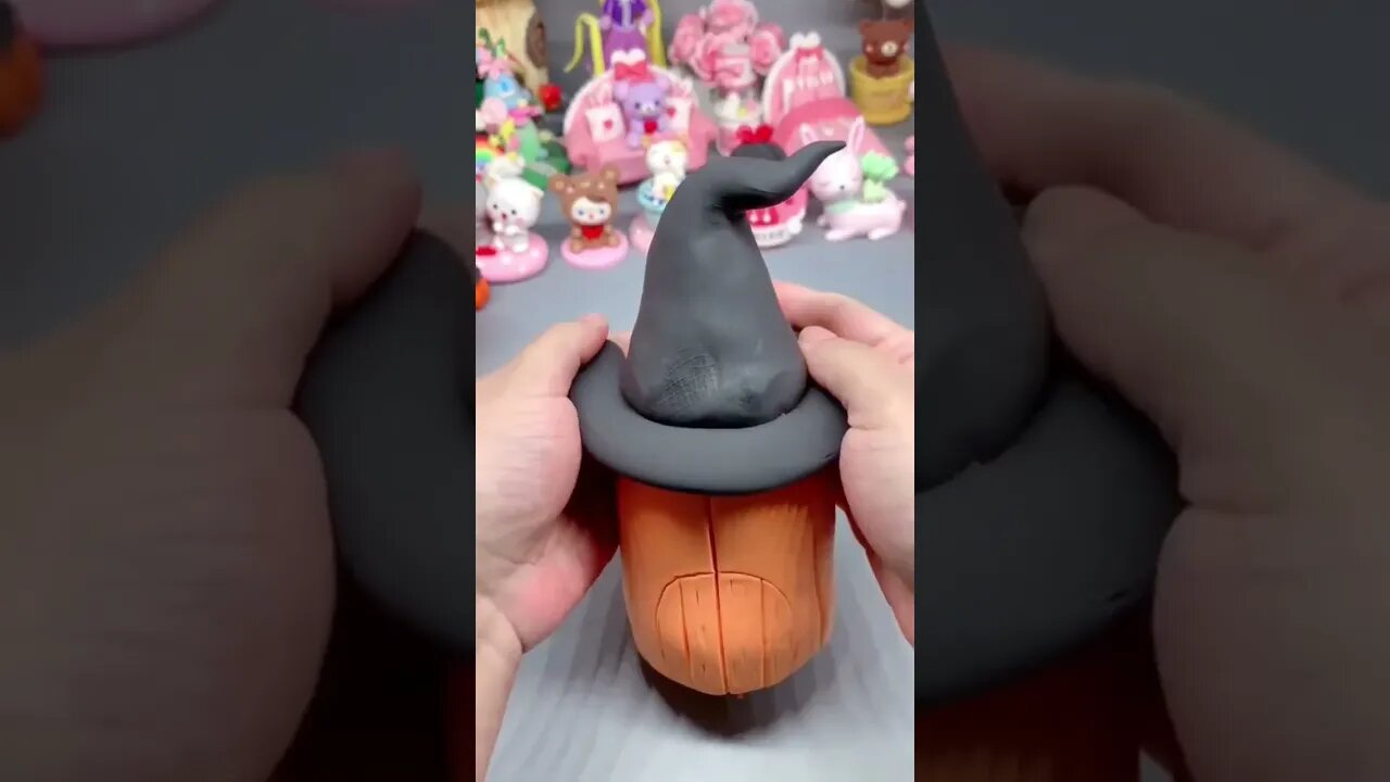 How To DIY Witch House For Halloween #diy #claycrafts #clay #polymerclay #clayart #toy #halloween