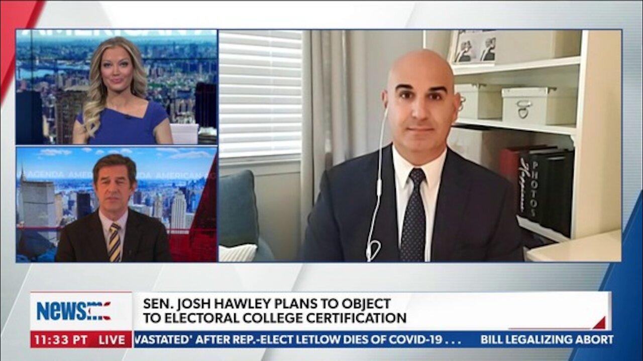 SEN, JOH HAWLEY PLANS TO OBJECT TO ELECTORAL COLLEGE CERTIFICATION