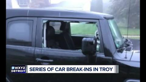 Series of car break-ins in Troy