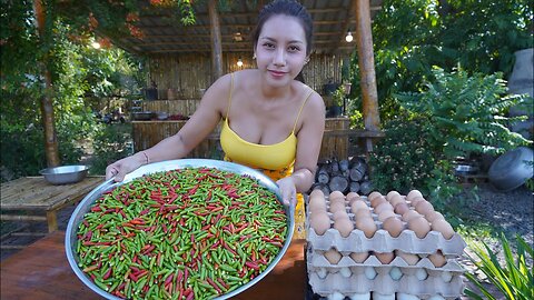 Cook and eat chili with egg recipe - Amazing cooking