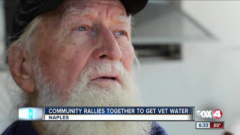 84 year old veteran get water turned back on