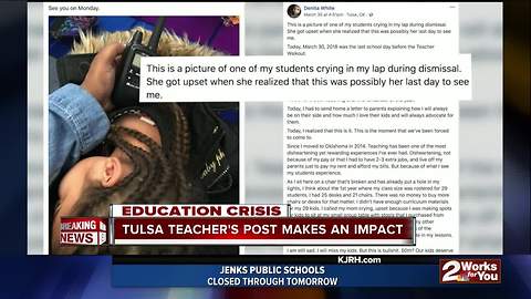 Tulsa teacher’s post ahead of walkout puts budget issues into perspective