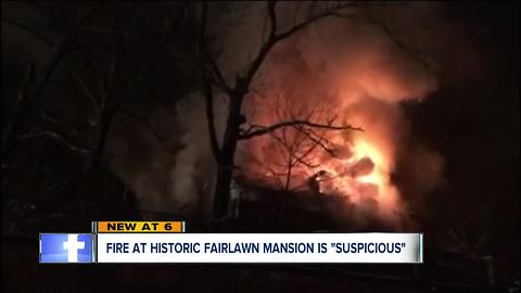 Massive fire at Firestone mansion in Fairlawn is considered suspicious