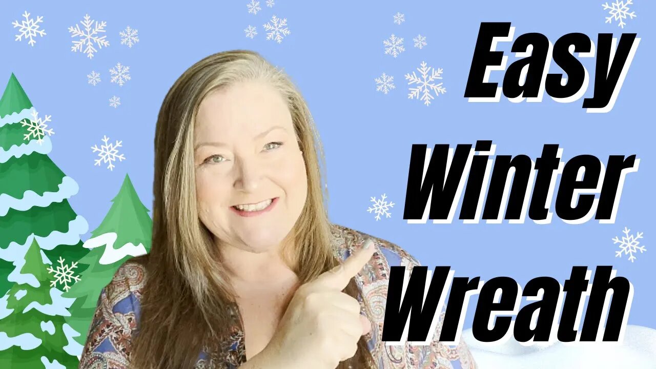 Easy Winter Wreath ~ Dollar Tree Winter Wreath DIY ~ Dollar Trees Wooden Wreath Base