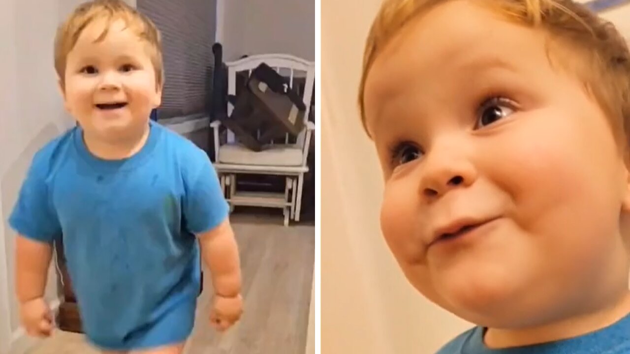 Little Boy Is So Proud Of His Mama For Cleaning His Room