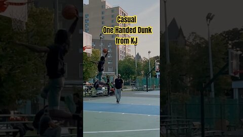 Casual One Handed Tomahawk Dunk By KJ! #basketball #highlights #shorts #dunks #slamdunk #1v1