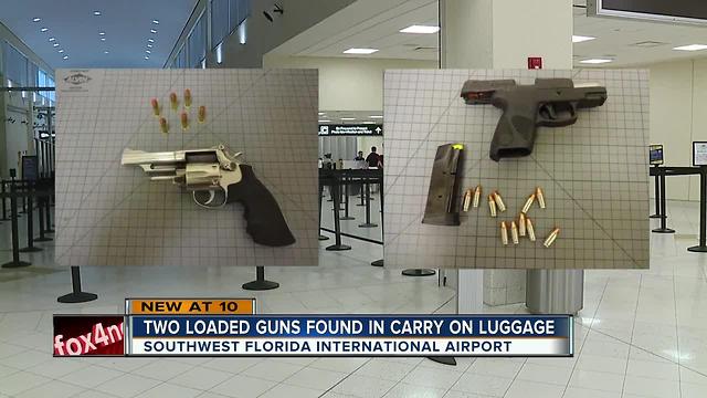 Two loaded guns found in carry-on bags at RSW