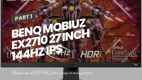 BenQ MOBIUZ EX2710 27 Inch 144Hz IPS Gaming Monitor Spe...